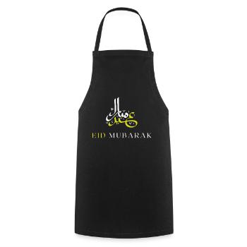 Islam Eid Mubarak - Cooking Apron - black - Front - AI Model Male 185 dark (185cm)