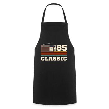 Anniversary 1985 retro classic - Cooking Apron - black - Front - AI Model Male 185 dark (185cm)