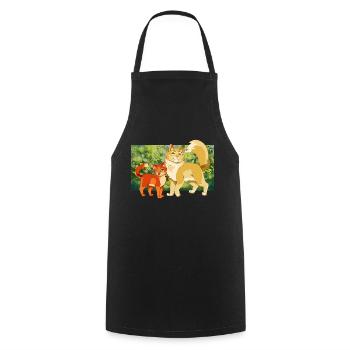 Firestar Étoile de feu Cœur de lion Chats cœur de lion - Tablier de cuisine - noir - Devant - AI Model Male 185 dark (185cm)