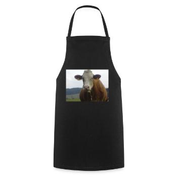 cow - Kochschürze - Schwarz - Vorne - AI Model Male 185 dark (185cm)