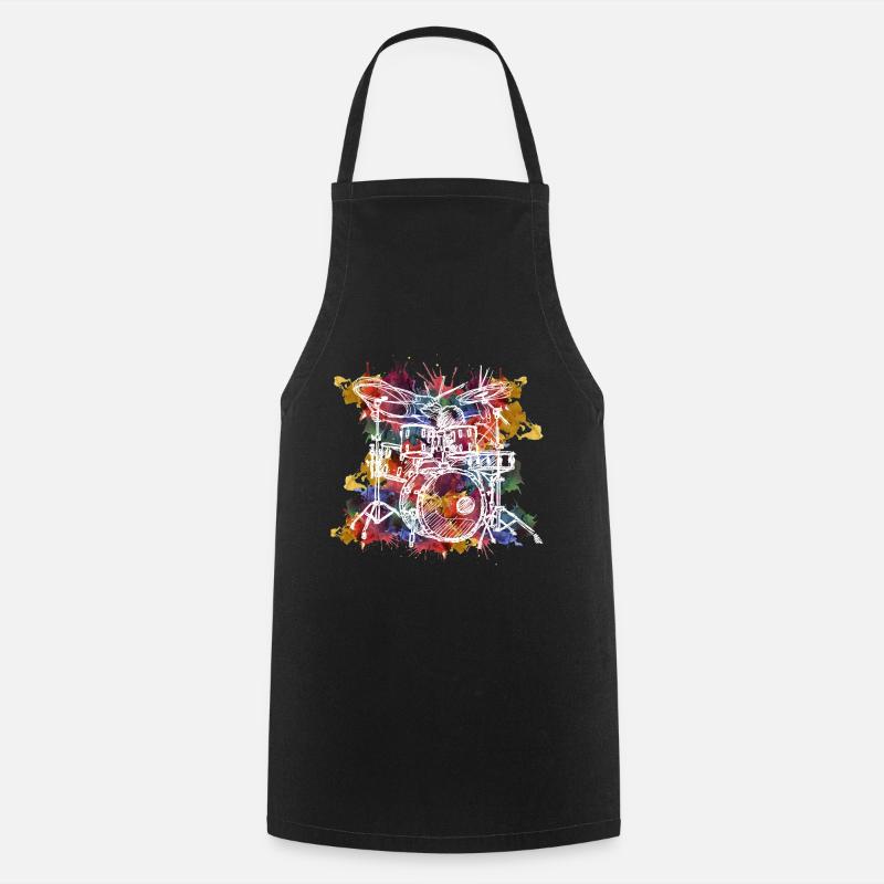 Tambours abstraits - Tablier de cuisine - noir