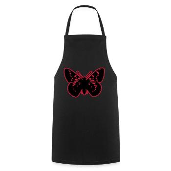 Schmetterlinge: Melitaea Cynthia - Tablier de cuisine - noir - Devant - AI Model Male 185 dark (185cm)