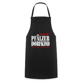 Pfälzer Dorfkind Pfalzkind Pfalz - Kochschürze - Schwarz - Vorne - AI Model Male 185 dark (185cm)