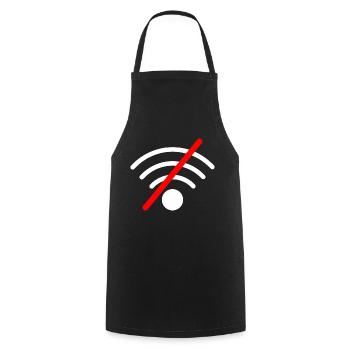 Wlan Wifi Icon - Cooking Apron - black - Front - AI Model Male 185 dark (185cm)