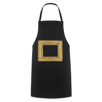 🖼️ Cadre photo or pâle - Tablier de cuisine - noir - Devant - AI Model Male 185 dark (185cm)