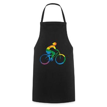 Cyclist - Cooking Apron - black - Front - AI Model Male 185 dark (185cm)