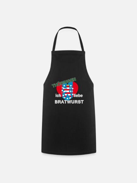 Thüringen - ich liebe Bratwurst - Kochschürze - Schwarz