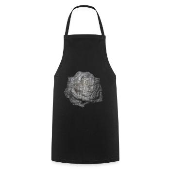 ROSE BLANCHE FLEUR BLANCHE - Tablier de cuisine - noir - Devant - AI Model Male 185 dark (185cm)