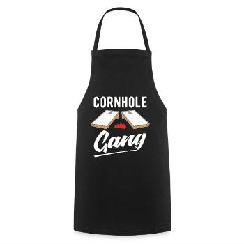 Cornhole Bean Sac Sac Sackloch Joueur Été - Tablier de cuisine - noir - Devant - AI Model Male 185 dark (185cm)