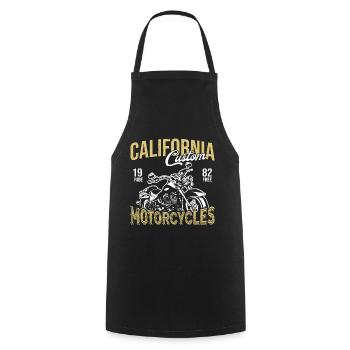 California Custom Motorcycles - Tablier de cuisine - noir - Devant - AI Model Male 185 dark (185cm)
