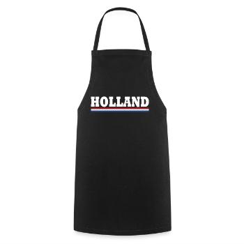 Holland flagge - Kochschürze - Schwarz - Vorne - AI Model Male 185 dark (185cm)