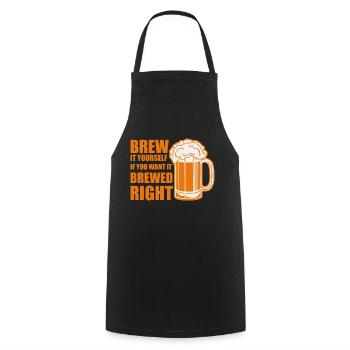 brew it yourself if you want it brewed right - Cooking Apron - black - Front - AI Model Male 185 dark (185cm)