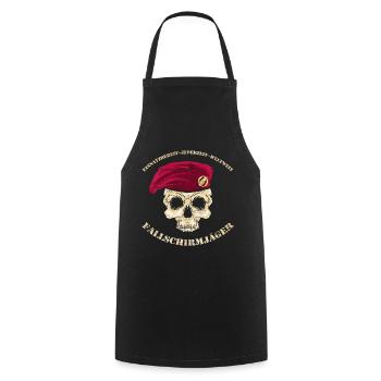 Paratroopers ready for action anytime worldwide - Cooking Apron - black - Front - AI Model Male 185 dark (185cm)