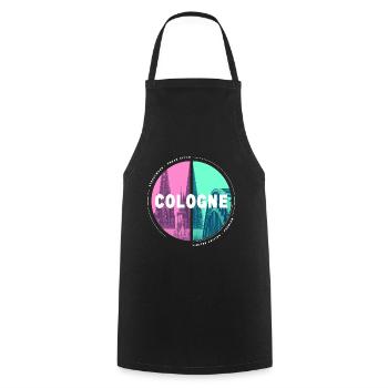Cologne Cathedral Cologne Germany City Skyline - Cooking Apron - black - Front - AI Model Male 185 dark (185cm)
