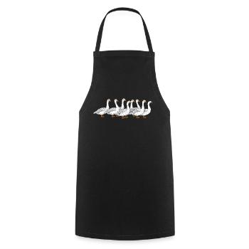 Geese - Cooking Apron - black - Front - AI Model Male 185 dark (185cm)