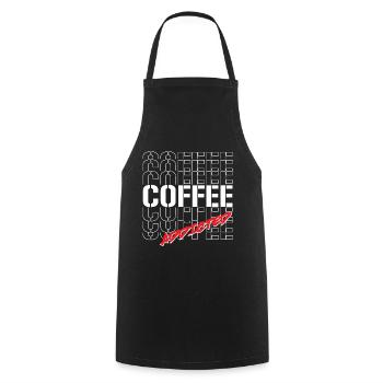 Coffee Addicted - Kochschürze - Schwarz - Vorne - AI Model Male 185 dark (185cm)