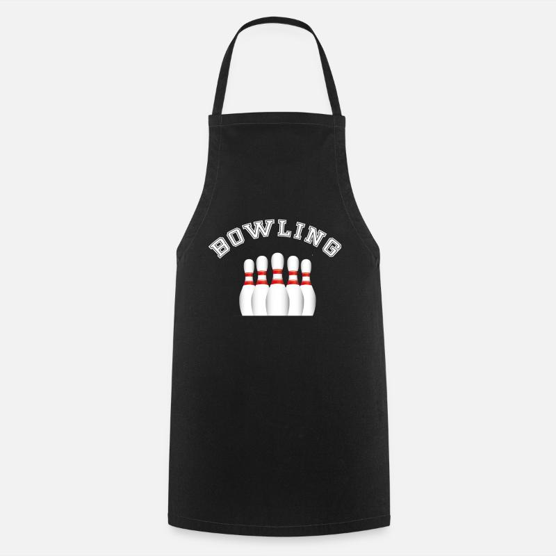 Bowling - Tablier de cuisine - noir