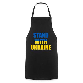 Stand With Ukraine Peace No War - Kochschürze - Schwarz - Vorne - AI Model Male 185 dark (185cm)