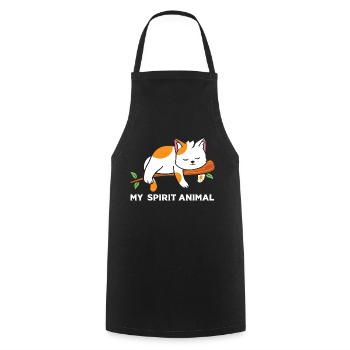 My spirit animal - Cooking Apron - black - Front - AI Model Male 185 dark (185cm)