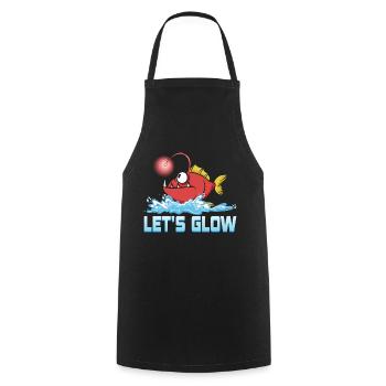 Let's Glow Marine Biology Scientist - Cooking Apron - black - Front - AI Model Male 185 dark (185cm)
