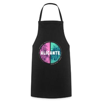 Alicante Spain City Skyline Home Love - Cooking Apron - black - Front - AI Model Male 185 dark (185cm)