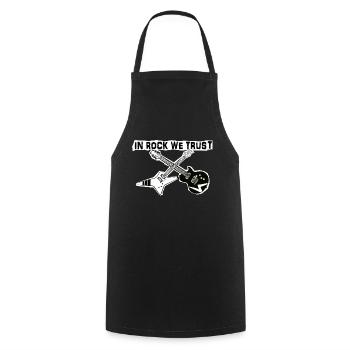dans le rock en qui nous avons confiance - Tablier de cuisine - noir - Devant - AI Model Male 185 dark (185cm)