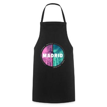 Madrid Espagne Ville Skyline Accueil Amour - Tablier de cuisine - noir - Devant - AI Model Male 185 dark (185cm)