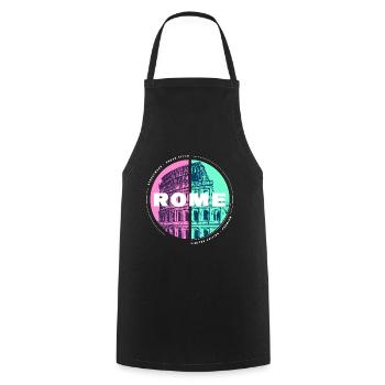 Rome Rome Italy City Skyline Holiday Home Love - Cooking Apron - black - Front - AI Model Male 185 dark (185cm)