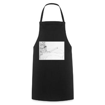 Pianist Antimo Magnotta in V&A Museum - Cooking Apron - black - Front - AI Model Male 185 dark (185cm)