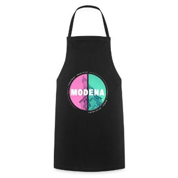 Modena Italy City Skyline Cathedral Holiday - Cooking Apron - black - Front - AI Model Male 185 dark (185cm)