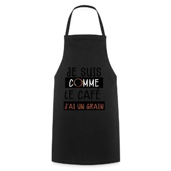 Je Suis Comme Le Café Humour Matin - Tablier de cuisine - noir - Devant - AI Model Male 185 dark (185cm)