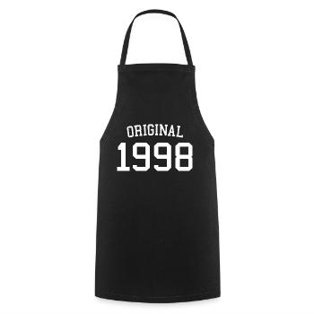 Original 1998, 24 Years Old, 24th Birthday Gift - Cooking Apron - black - Front - AI Model Male 185 dark (185cm)