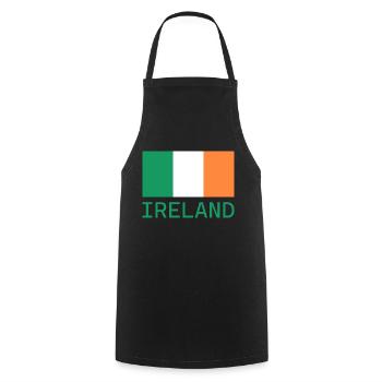 Irland - Kochschürze - Schwarz - Vorne - AI Model Male 185 dark (185cm)