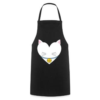 Katzenherz-Design für Katzenbesitzer - Kochschürze - Schwarz - Vorne - AI Model Male 185 dark (185cm)