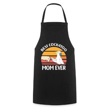 Kakadu lovers | Cockatoo Pet Birds Gift - Cooking Apron - black - Front - AI Model Male 185 dark (185cm)