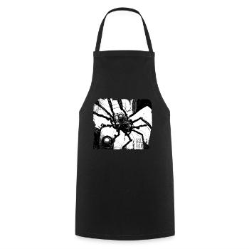 Cyber Spider Mechatronics - Cooking Apron - black - Front - AI Model Male 185 dark (185cm)