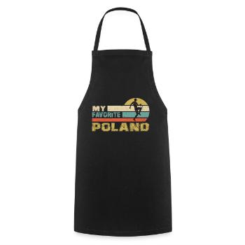 Poland Soccer Football 2022 WM - Tablier de cuisine - noir - Devant - AI Model Male 185 dark (185cm)