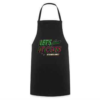kitten cool aww funny quote rainbow cat persian - Cooking Apron - black - Front - AI Model Male 185 dark (185cm)