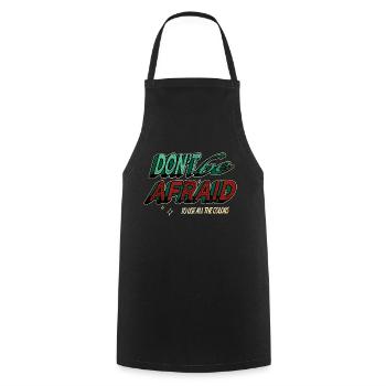 quote heart female pride outfits human rights - Cooking Apron - black - Front - AI Model Male 185 dark (185cm)