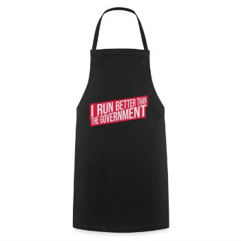 mieux fonctionner que le gouvernement - Tablier de cuisine - noir - Devant - AI Model Male 185 dark (185cm)