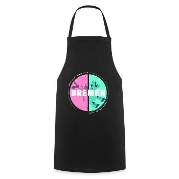 Brême Allemagne Ville Skyline Accueil Amour - Tablier de cuisine - noir - Devant - AI Model Male 185 dark (185cm)