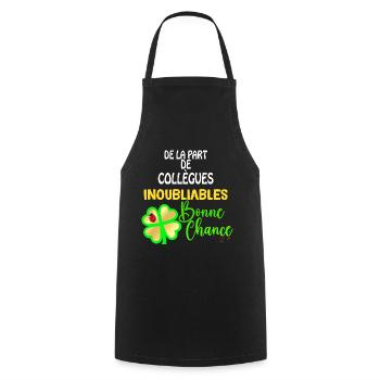 Mes Collègues Inoubliables Cadeau Départ - Tablier de cuisine - noir - Devant - AI Model Male 185 dark (185cm)