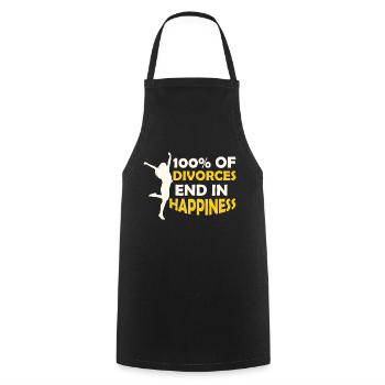 100% Of Divorces End In Happiness Divorcee Women - Cooking Apron - black - Front - AI Model Male 185 dark (185cm)