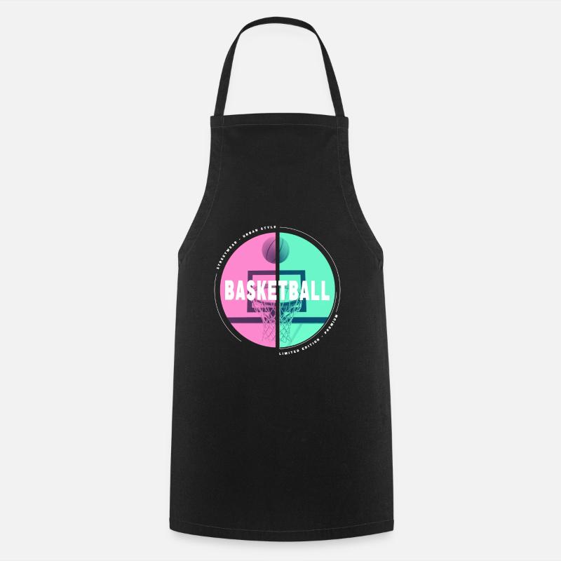 Basketteur Basketteur Basket Dunking Sport Vintage - Tablier de cuisine - noir