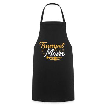 Trompettiste Maman Mère Trompettiste - Tablier de cuisine - noir - Devant - AI Model Male 185 dark (185cm)