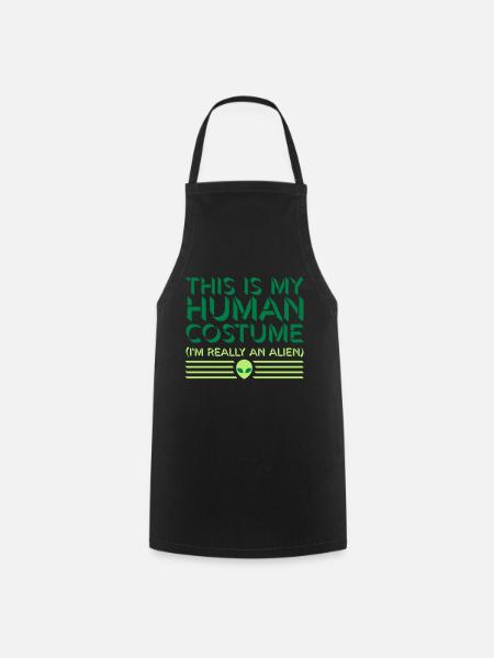 human costume alien Zitat - Kochschürze - Schwarz