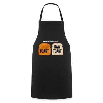 Know The Difference Toast Toast Breakfast lover - Cooking Apron - black - Front - AI Model Male 185 dark (185cm)