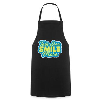 talk less smile more - Cooking Apron - black - Front - AI Model Male 185 dark (185cm)