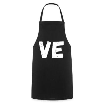 Love matching t-shirt couple - Cooking Apron - black - Front - AI Model Male 185 dark (185cm)