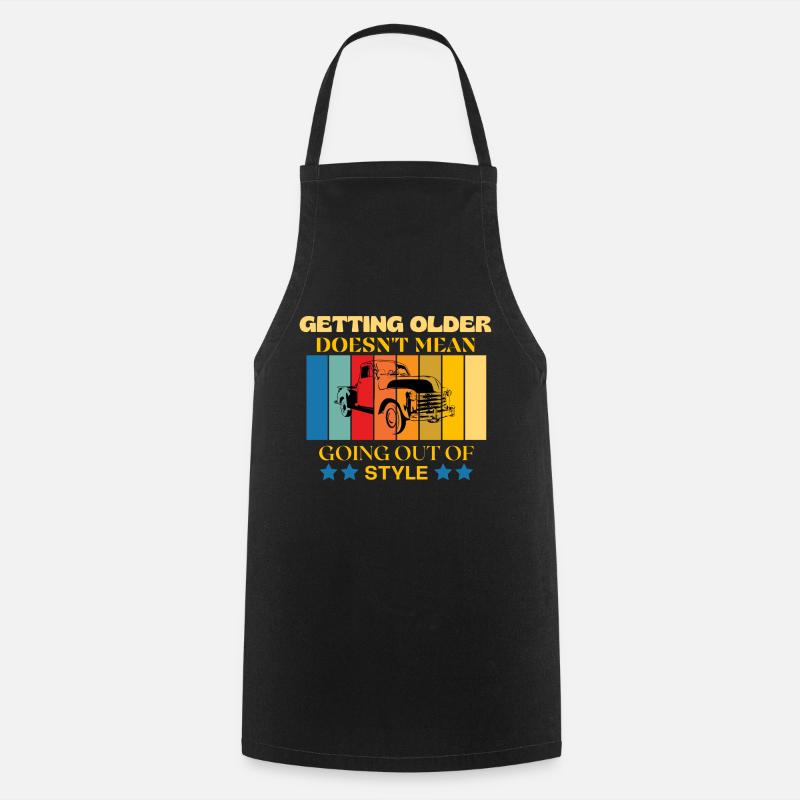Conception colorée de T-shirt vintage - Tablier de cuisine - noir